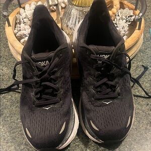 Hoka Clifton 8  Black Athletic Shoes